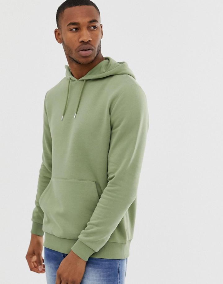 Asos Design Hoodie In Green - Green