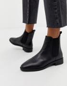Vero Moda Leather Chelsea Boots - Black