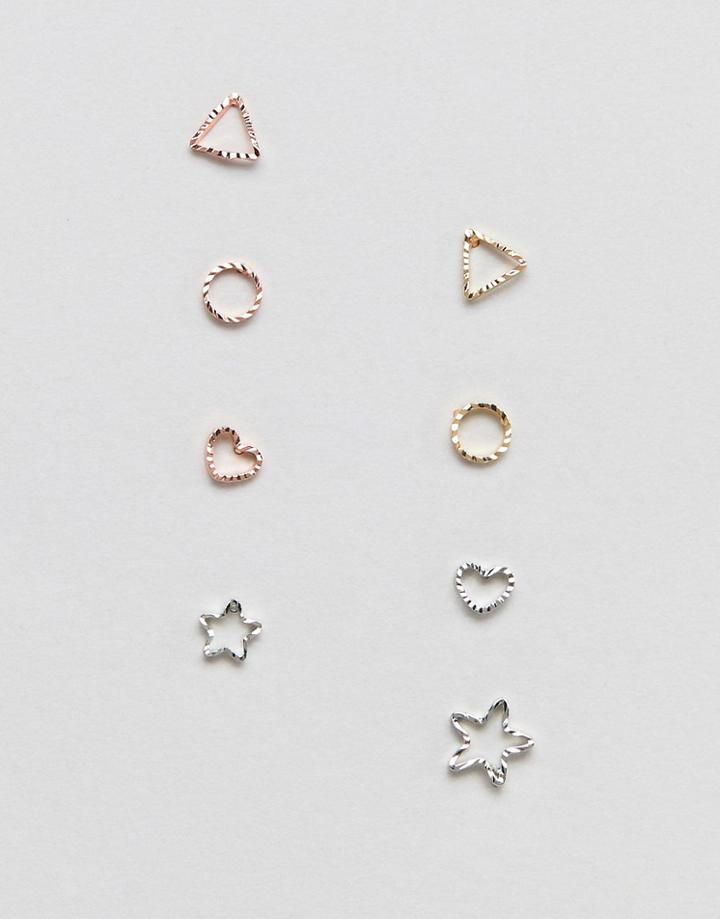 Nylon Multipack Stud Earrings - Multi