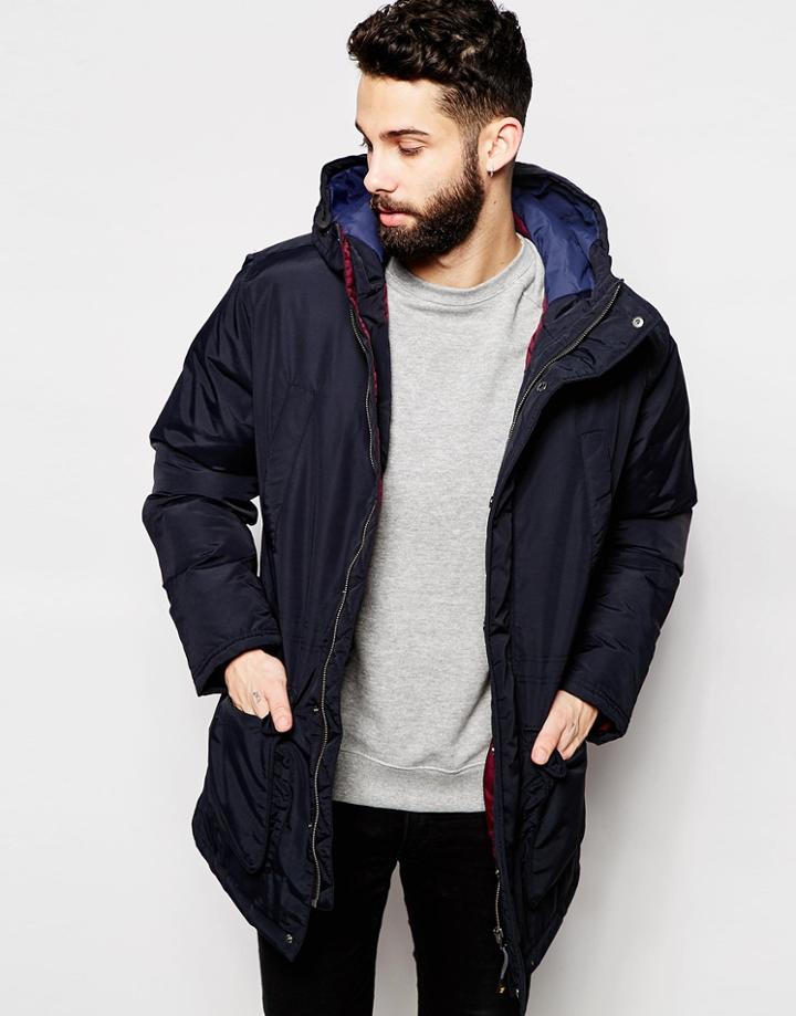 Farah Parka With Hood In Black - Black