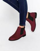 Asos Acute Chelsea Ankle Boots - Red
