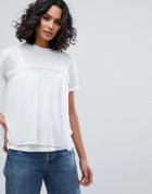 Boss Casual Georgette Layer T-shirt - White