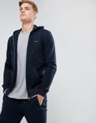 Armani Jeans Zip Through Hooded Logo Sweat Navy - Navy