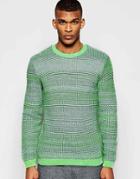 Asos Sweater In Twist Yarn - Green Twist
