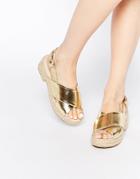 Asos Tabitha Espadrille Sandals - Gold