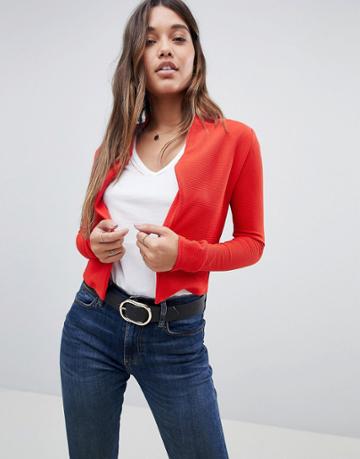 Lasula Cropped Blazer - Red