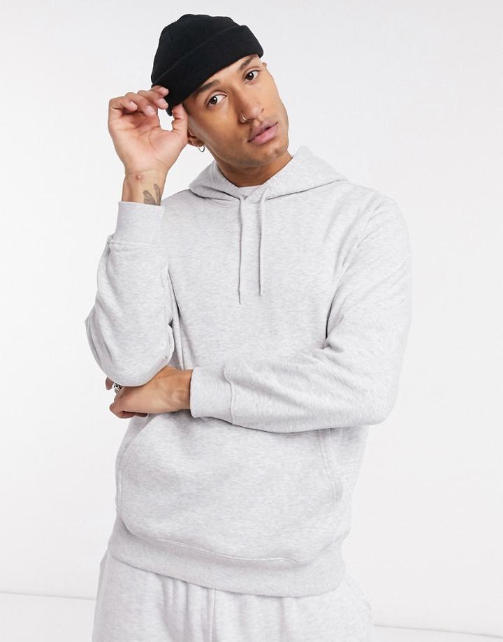Weekday Standard Hoodie In Gray Marl-grey