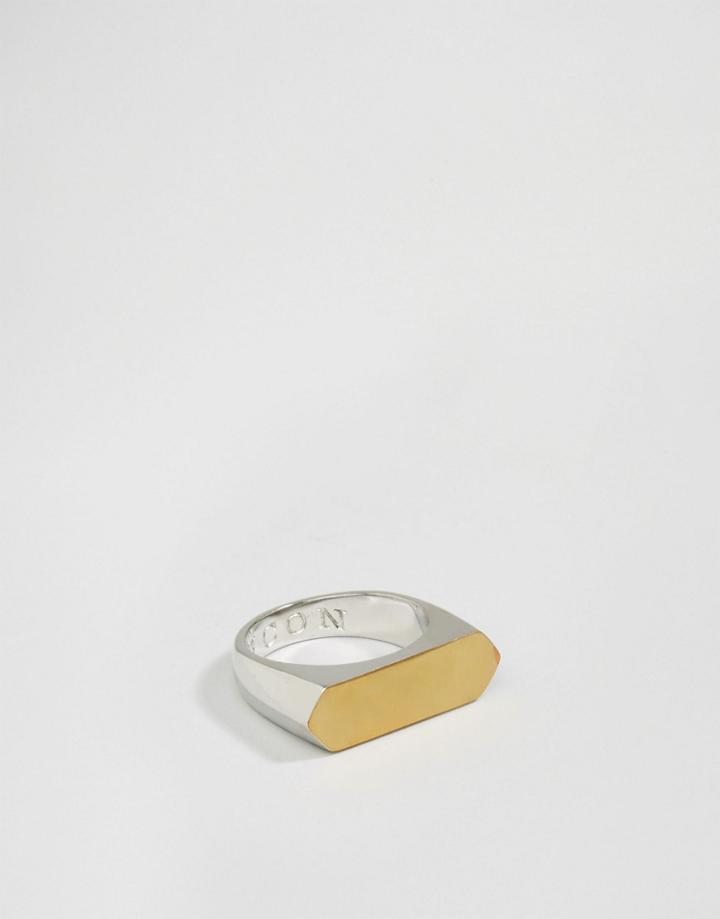 Icon Brand Mixed Metal Ring In Silver - Silver
