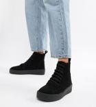 Asos Design Dixon Suede Sneaker Boots - Black