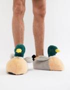 Loungeable Traditional Duck Slippers - Multi