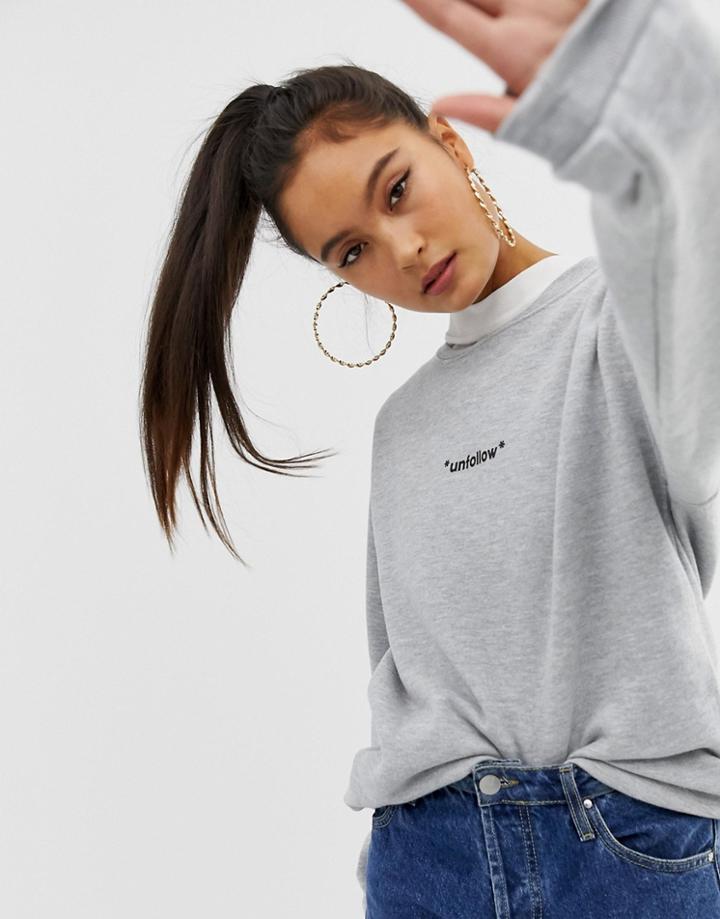 Adolescent Clothing Unfollow Sweatshirt - White