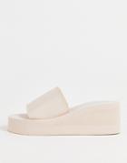 Truffle Collection Casual Heeled Mules In Beige-neutral