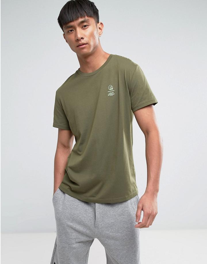 Cheap Monday Standard T-shirt Line Skull - Green