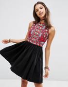 Asos Corded Embroidered Sundress - Multi
