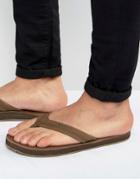 Billabong All Day Leather Flip Flops - Brown