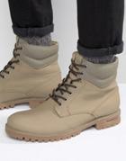 Call It Spring Desert Laceup Boots - Stone