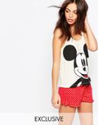 Missimo Disney Mickey Mouse Pyjama Shorts Set - Red