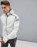 Adidas Zne Hoodie In Gray Heather Cy9904 - Gray