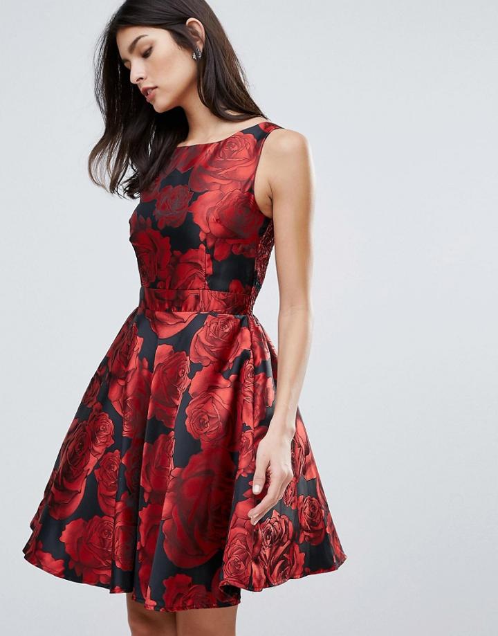 Little Mistress Jacquard Skater Dress - Multi