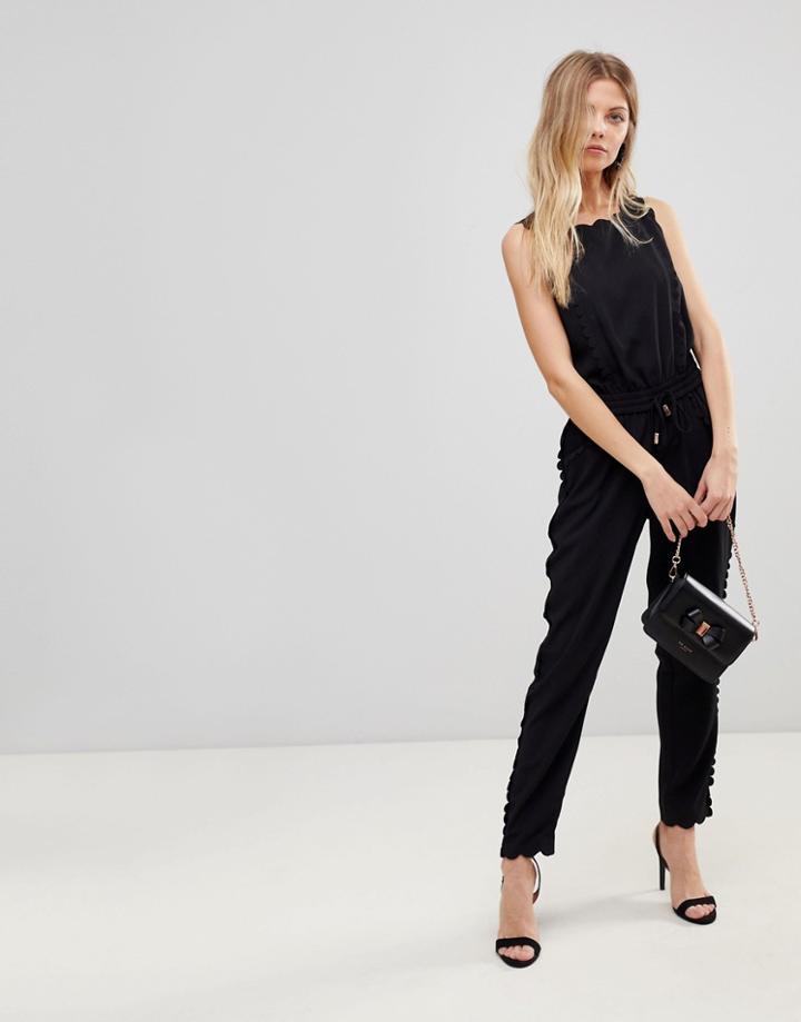 Ted Baker Sippy Scalloped Jumpsuit - Black