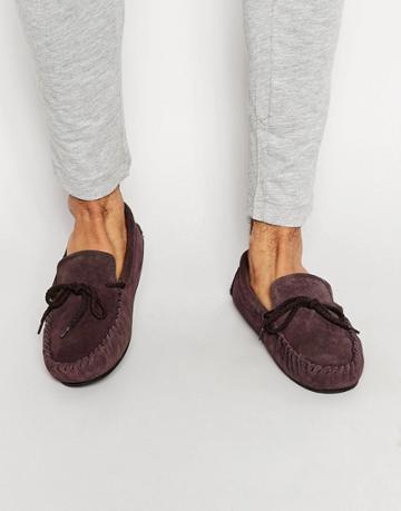 Dunlop Suede Slippers - Brown