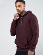 Asos Half Zip Hoodie In Red - Red