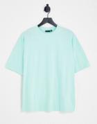 Asos Design Oversized T-shirt With Crew Neck In Pastel Blue