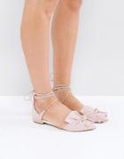 Asos Lottery Knotted Ballet Flats - Beige