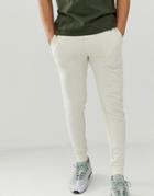 Asos Design Skinny Sweatpants In Off White - Beige