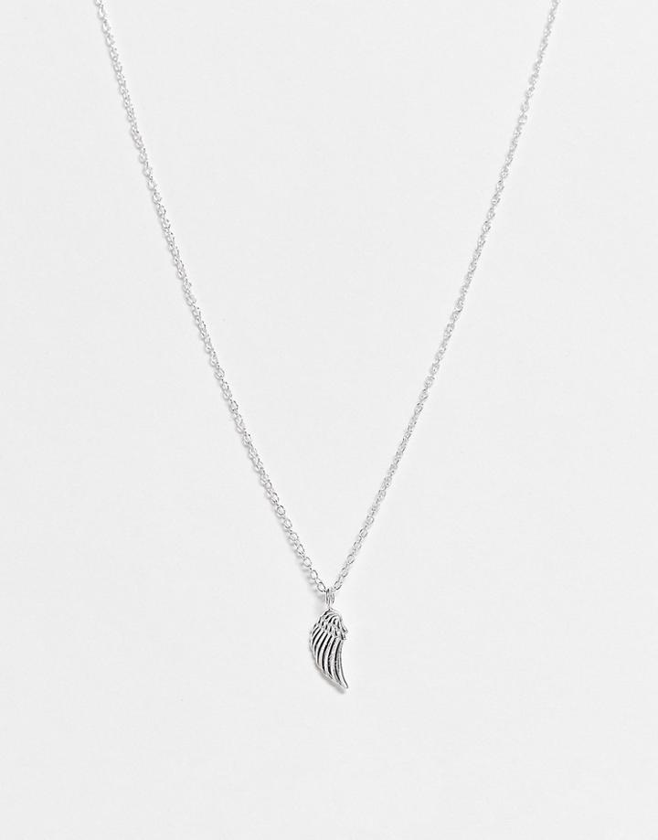 The Status Syndicate Sterling Silver Angel Wing Necklace