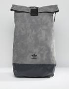 Adidas Originals Roll-up Backpack In Gray Ay9353 - Gray