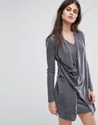 Allsaints Drina V-neck Dress - Gray