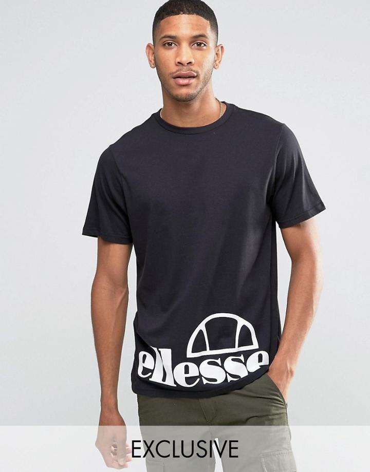 Ellesse T-shirt With Hem Logo - Black
