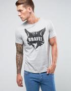 Diesel T-joe-qc Brave Cat Print T-shirt - Gray