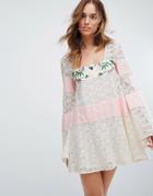 Majorelle Embroidered Lace Grove Dress - White
