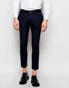 Asos Superskinny Pants With Side Seam Tape - Navy