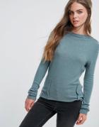 Pieces Prudance Long Sleeve T-shirt - Gray