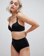 Asos Design Recycled Microfibre High Waist Pant-black