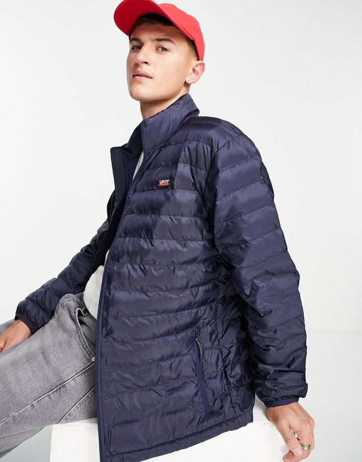 Levi's Presidio Packable Puffer Jacket In Navy