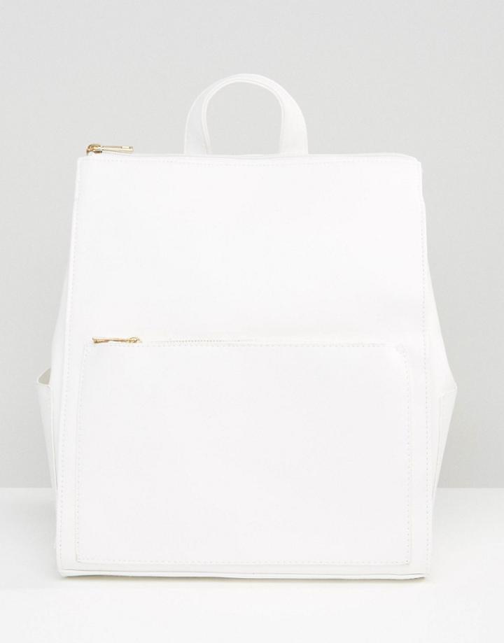 Missguided Minimal Square Backpack - Cream