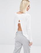 Adpt Cross Open Back Top - White