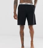 Asos Design Lounge Pyjama Shorts In Black With Branded Waistband