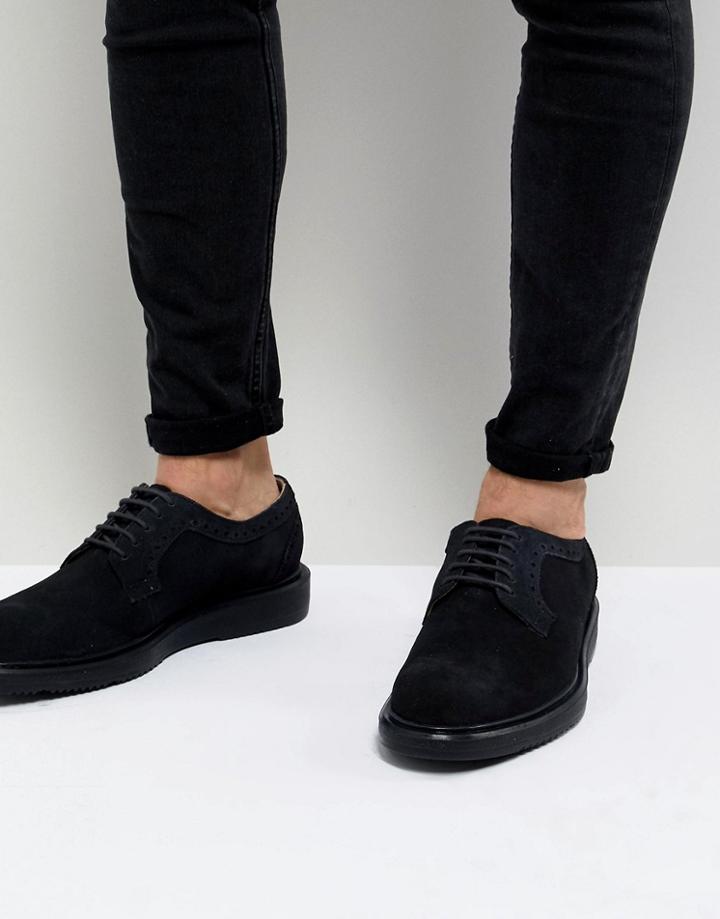 Dead Vintage Suede Brogue Shoes-navy