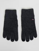Tommy Hilfiger Pima Cotton Gloves In Charcoal Marl - Gray