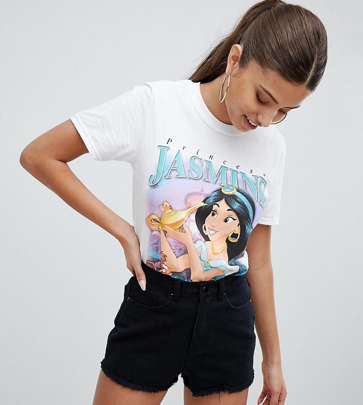 Missguided Jasmine Motif T-shirt - White