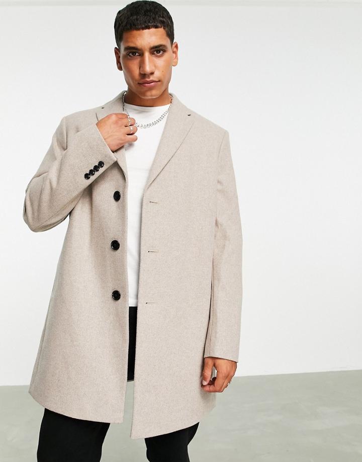 Rudie Premium Wool Blend Overcoat-brown