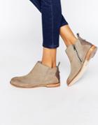 Hudson London Revelin Gray Suede Ankle Boots - Gray