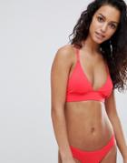 Lepel London Push Up Racer Back Bikini Top - Red