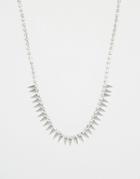 Nylon Spike Necklace - Silver