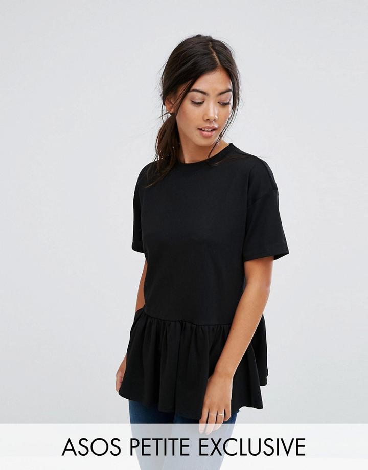 Asos Petite Exclusive Casual Smock Top - Black